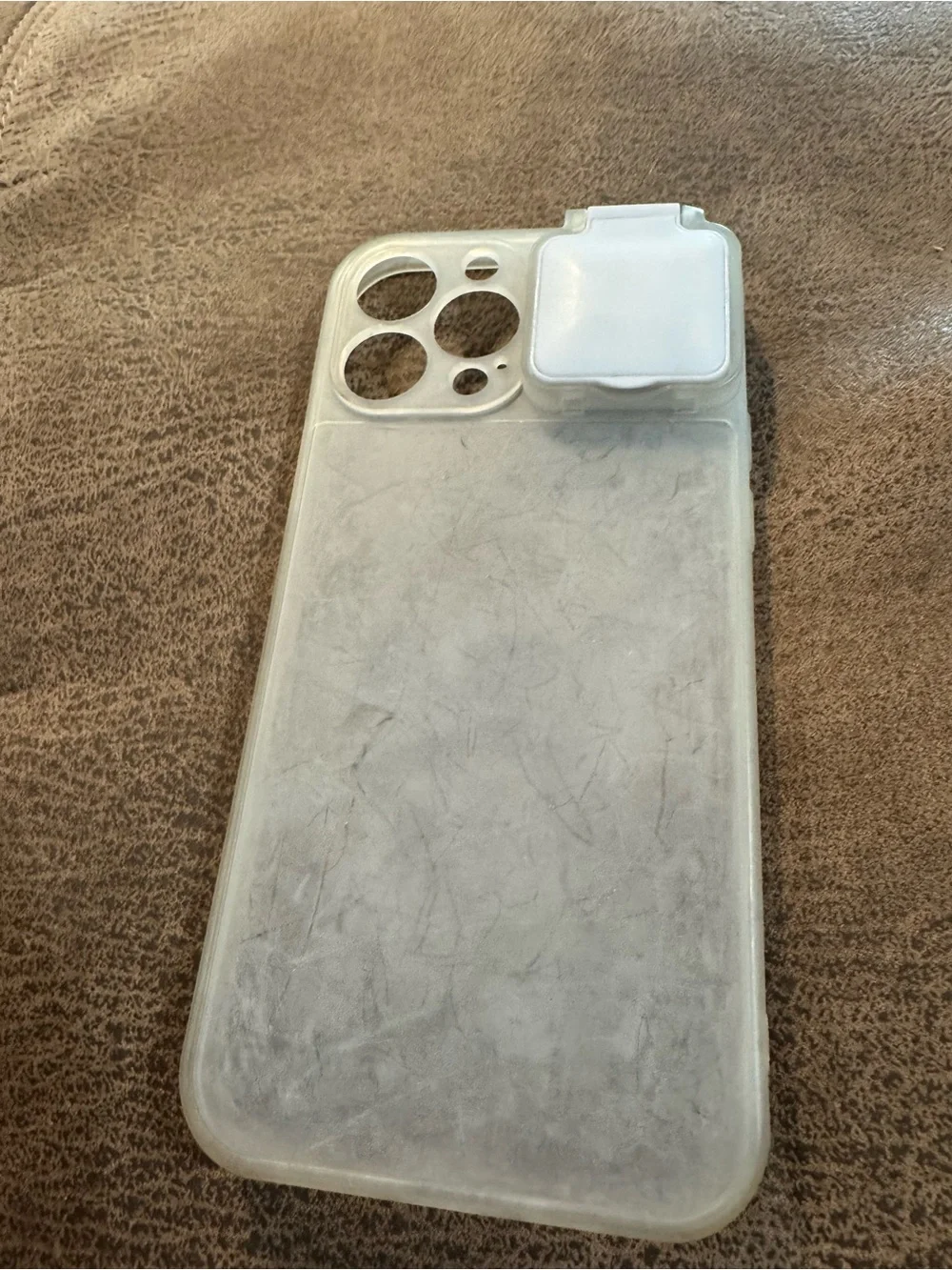 Clear White Camera Cover Phone Case - Unbranded